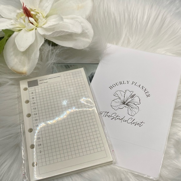 New! PM SIZE AGENDA REFILL PAGES, HOURLY PLANNER  Pack of 40-50 sheets, 6 holes - Picture 1 of 2